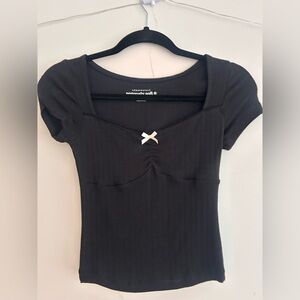 Aeropostale Black Bow Top